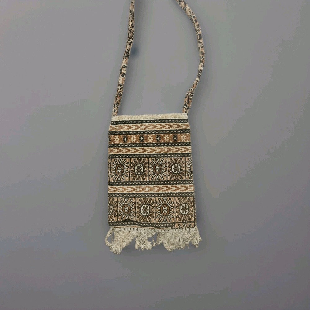 Bohemian‎ Aztec Crossbody Bag Boho Southwest Fringe Purse Woven